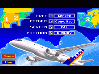 A320 Airbus: Edition Europa title screen for Amiga